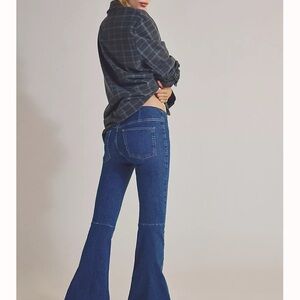 Free People Dark Blue Flare Jeans